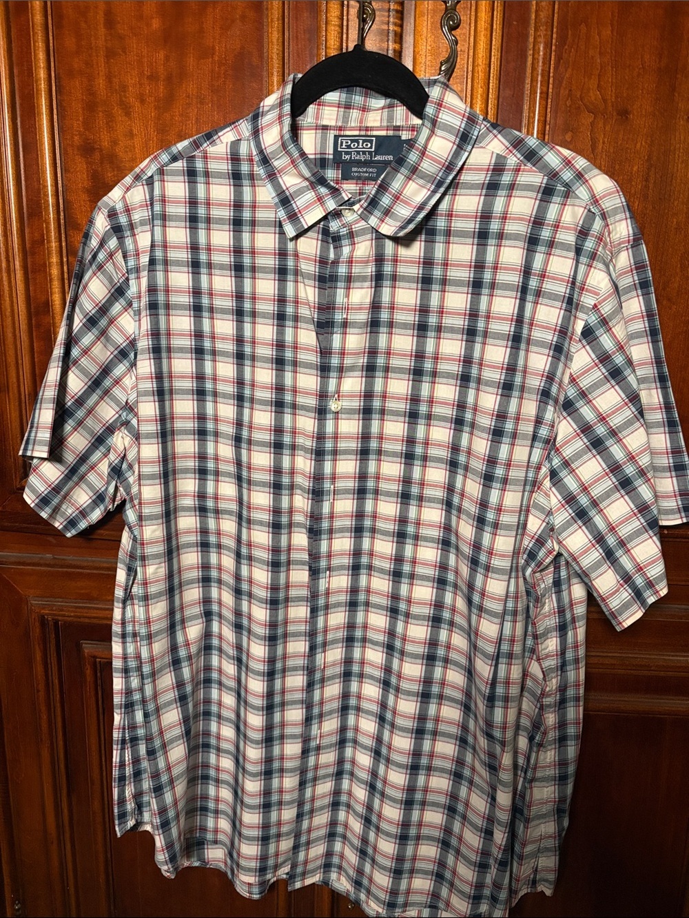 Polo by Ralph Lauren Plaid Button-Down Shirt - White, Navy, Red Size XXL